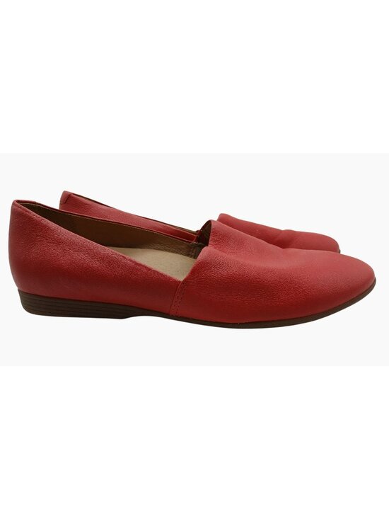 Dansko Shoes - Dansko Larisa Womens Red Leather Flats Size 39 Low Heel Slip-On Removable Insole